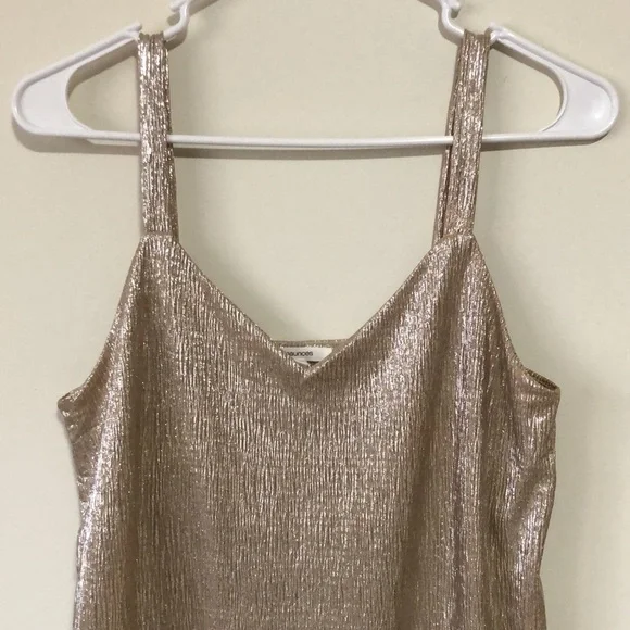 Maurices gold shimmer top XS tank top - Picture 2 of 6